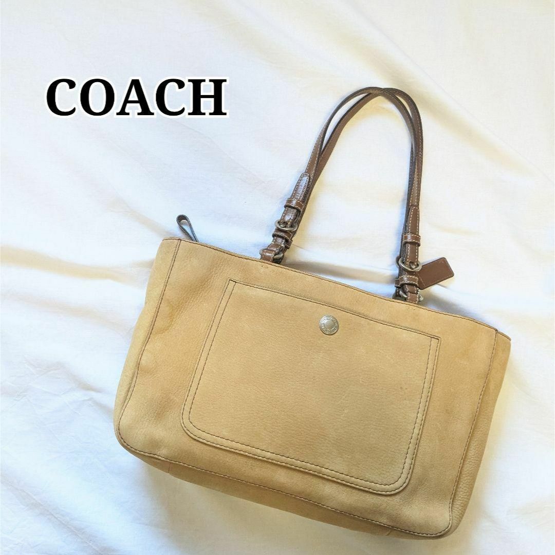 COACH - コーチ トートバッグ 鞄 カバン レザー 革 ベージュ 通勤 通学 ...