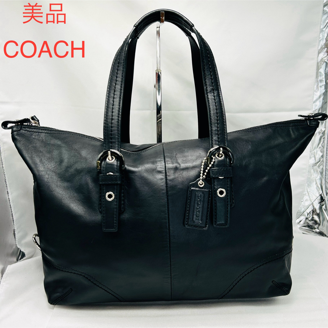 ♡美品COACH レザー トートバッグ ブラック ♡