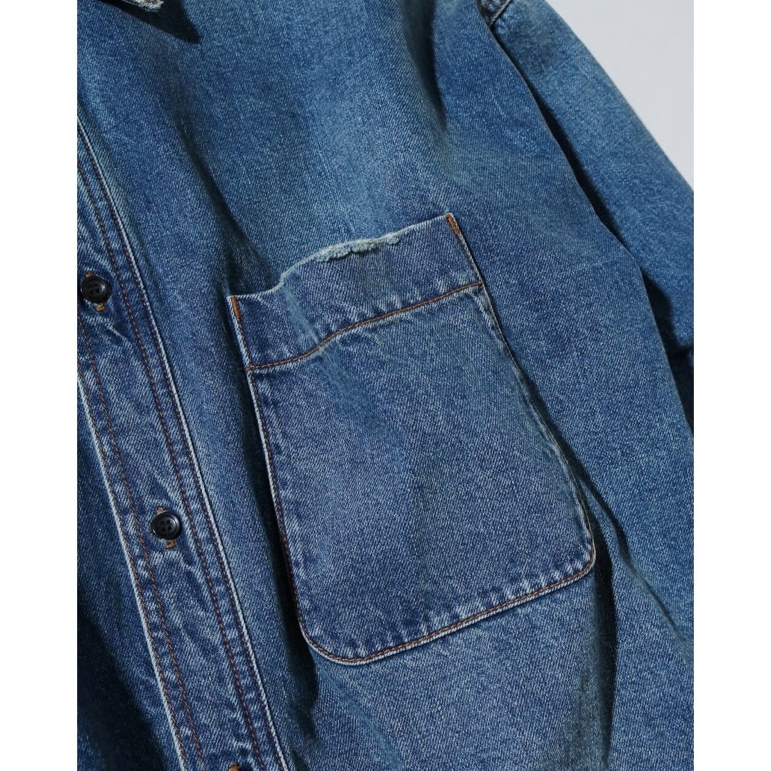 MB(エムビー)のMBハイエンド ヴィンテージデニムシャツジャケット by SHOWA Mサイズ メンズのジャケット/アウター(Gジャン/デニムジャケット)の商品写真