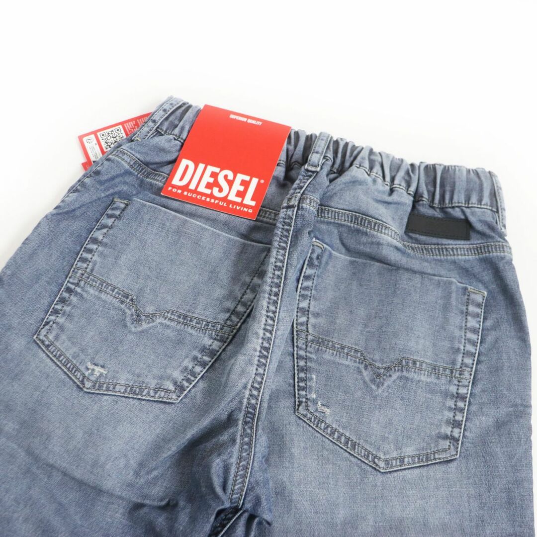 極美品 DIESEL ジョグジーンズ レザー風 ライダースジャケット L