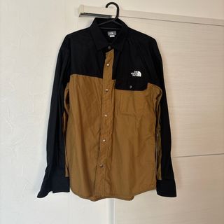 ザノースフェイス(THE NORTH FACE)のノースフェイス　シャツ　Ｍ　長袖　黒ベージュ(シャツ)