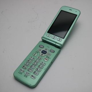 フジツウ(富士通)の超美品 F-02J らくらくホン ミントグリーン  M555(携帯電話本体)