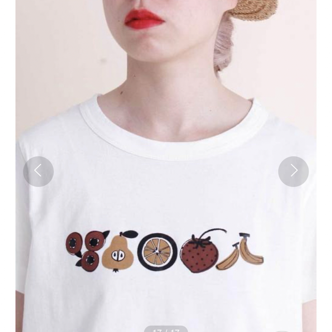 l'atelier du savon(アトリエドゥサボン)のpeu pres フルーツTシャツ レディースのトップス(Tシャツ(半袖/袖なし))の商品写真