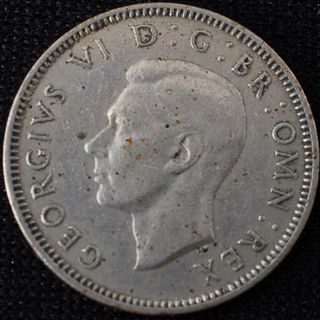 ロイヤルコレクション(Royal Collection)のイギリス　ジョージ6世1シリング銅貨　旧英国法定流通コイン　1948年(貨幣)