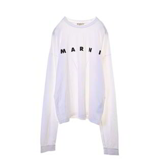 マルニ(Marni)のMARNI ロゴプリント ロング Tシャツ(Tシャツ/カットソー(七分/長袖))