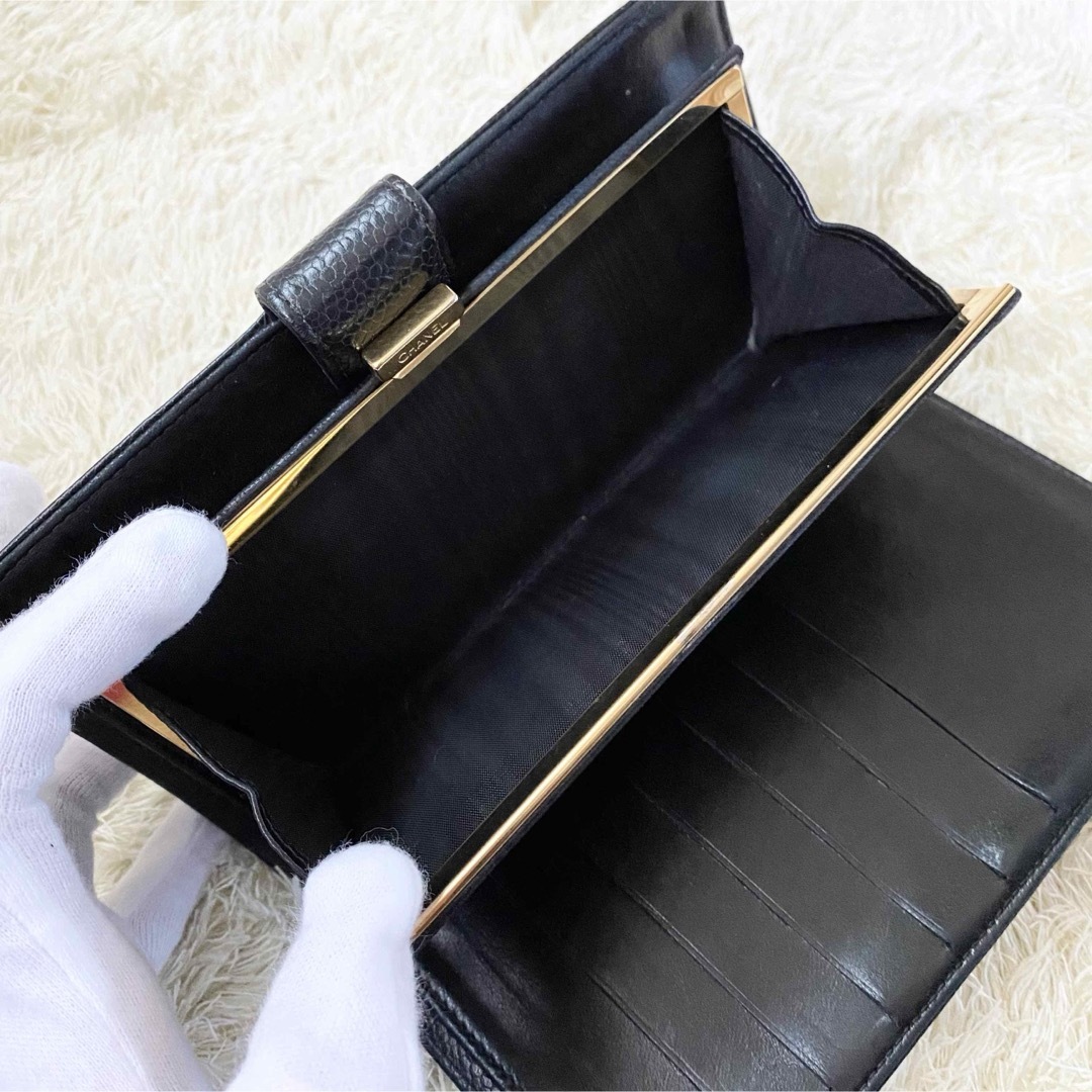 CHANEL - 極美品✨CHANEL シャネル ココマーク キャビアスキン 長財布