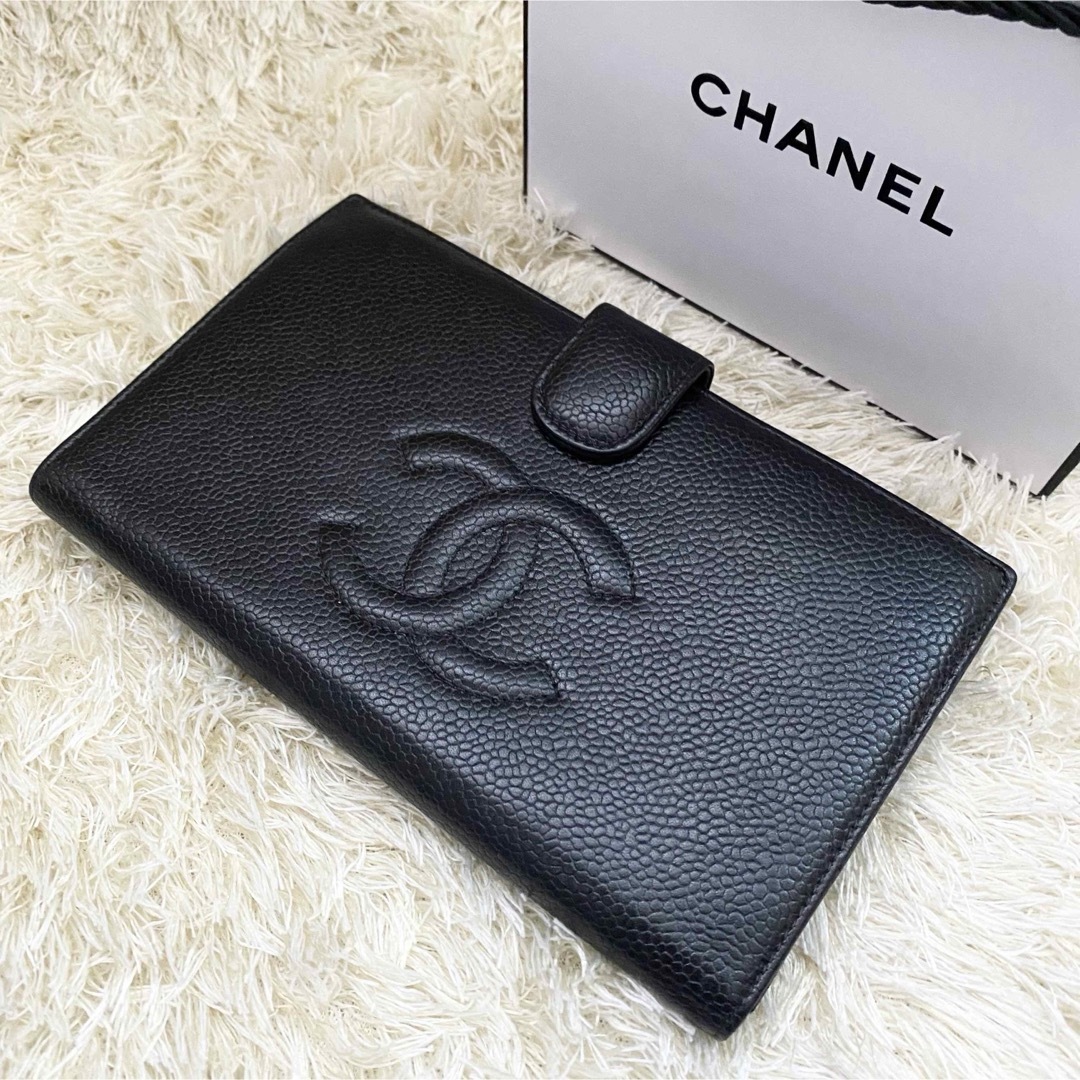 CHANEL - 極美品✨CHANEL シャネル ココマーク キャビアスキン 長財布