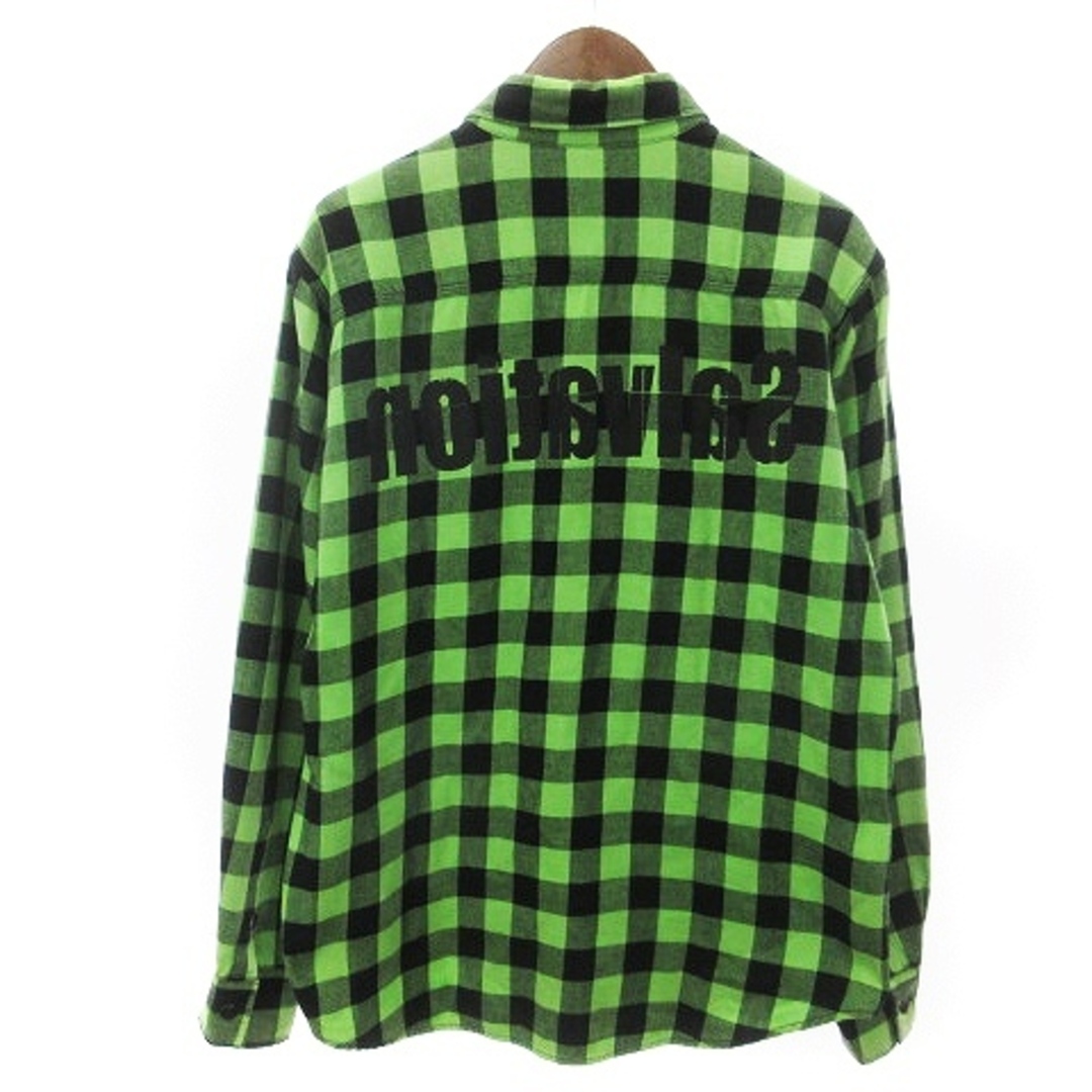 NEIGHBORHOOD(ネイバーフッド)のネイバーフッド ネルシャツ 長袖 ブロック チェック プリント 緑 S ■SM1 メンズのトップス(シャツ)の商品写真