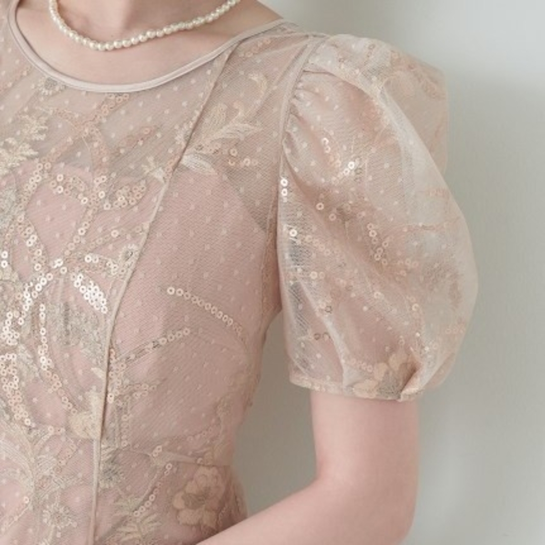 SNIDEL - 3日迄 THEDRESSLAB【限定】スパンコール刺繍ドレスPBEG SNIDEL - 3日迄 THEDRESSLAB【限定】スパンコール刺繍ドレスPBEG