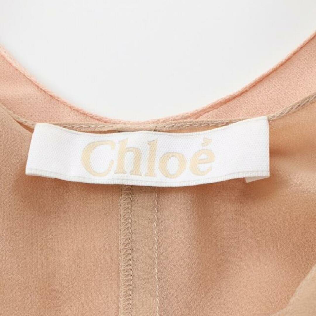 Chloe(クロエ)の ロング ワンピース ノースリーブ ピンクベージュ ベージュ レディースのワンピース(ロングワンピース/マキシワンピース)の商品写真