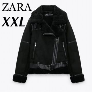 ザラ(ZARA)の新品 未使用 ZARA ライダースジャケット ムートン ダブルサイド(ライダースジャケット)