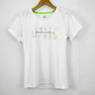 アシックス(asics)のアシックス 半袖Tシャツ グラフィックT スポーツウエア メッシュ レディース Lサイズ ホワイト asics(Tシャツ(半袖/袖なし))