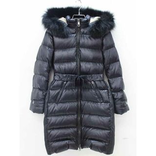 バーバリー(BURBERRY)の▽バーバリー/BURBERRY▽128cm ダウンコート 黒 リアルファー、フード取り外し可【中古】子供服 キッズ kids 女の子 冬 111122(ジャケット/上着)