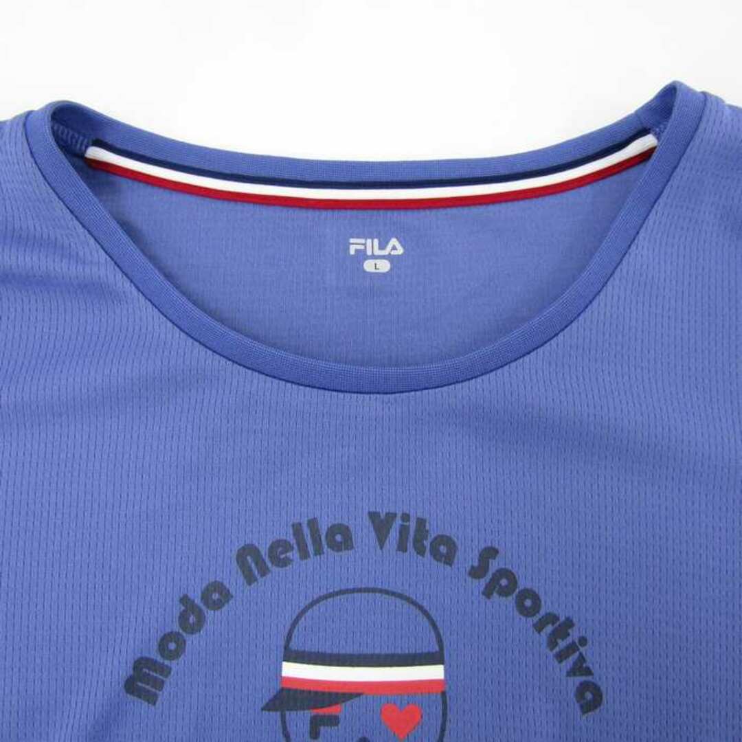 FILA(フィラ)のフィラ 半袖Tシャツ グラフィックT テニス スポーツウエア レディース Lサイズ ラベンダー FILA レディースのトップス(Tシャツ(半袖/袖なし))の商品写真