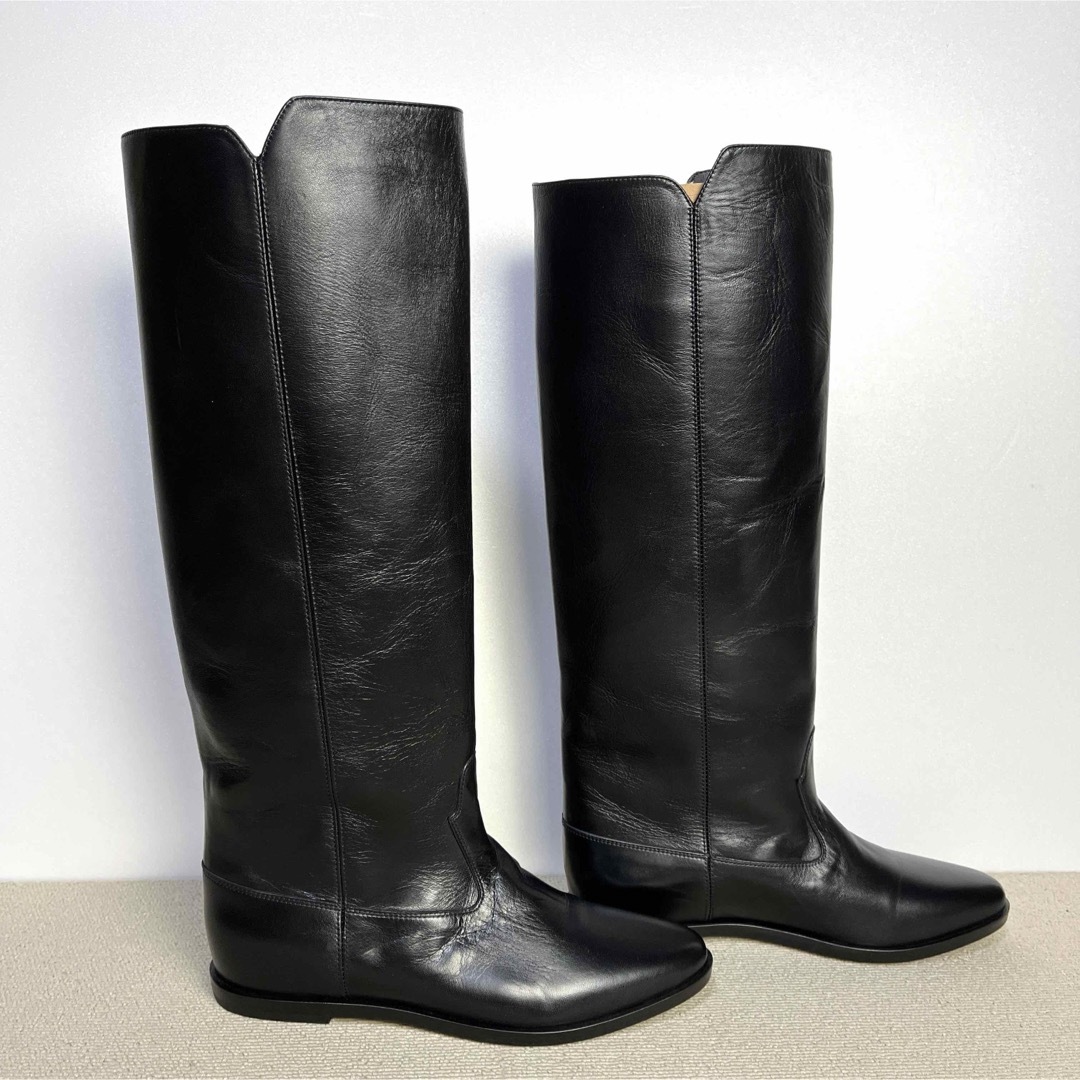 DEUXIEME CLASSE - 38 BRENTA ブレンタ ロングブーツ 黒 フラット 24.5