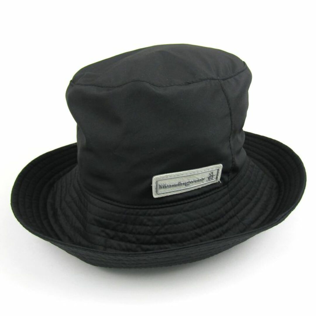 Munsingwear(マンシングウェア)のマンシングウェア ハット 無地 ロゴ つば広 ゴルフ ブランド 帽子 レディース ブラック Munsing wear レディースの帽子(ハット)の商品写真