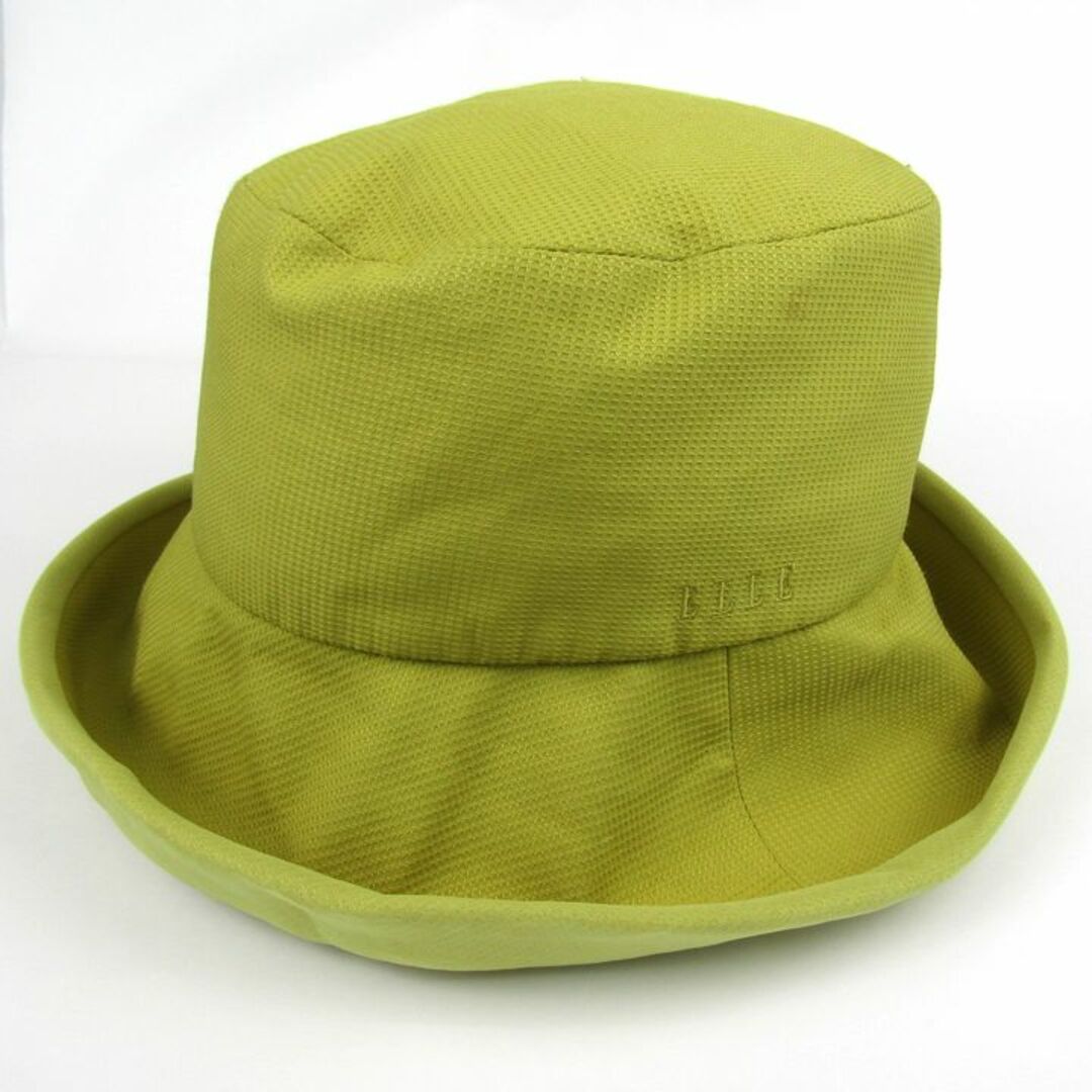 ELLE(エル)のエル ハット ロゴ つば広 日本製 ブランド 帽子 レディース グリーン ELLE レディースの帽子(ハット)の商品写真