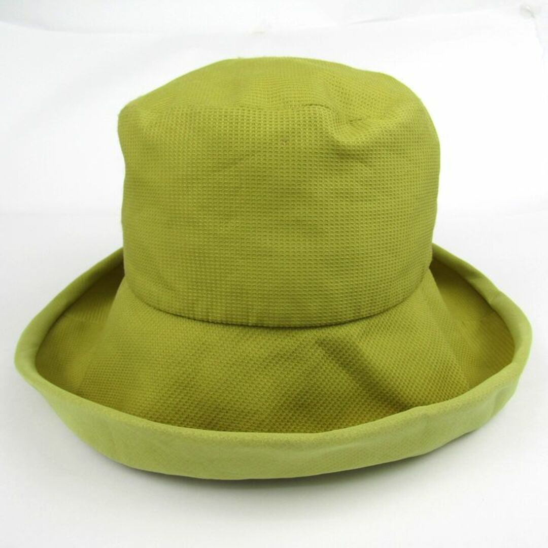 ELLE(エル)のエル ハット ロゴ つば広 日本製 ブランド 帽子 レディース グリーン ELLE レディースの帽子(ハット)の商品写真
