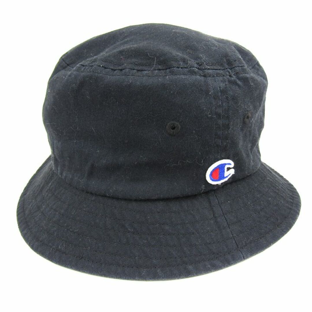 Champion(チャンピオン)のチャンピオン バケットハット ロゴ 綿100％ ブランド 帽子 メンズ メンズ 58cmサイズ ブラック Champion メンズの帽子(ハット)の商品写真