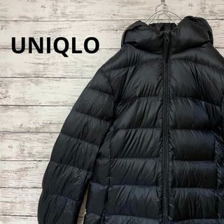 ユニクロ(UNIQLO)のUNIQLO ウルトラライトダウンフーデットコート ブラック ダウンコート 人気(ダウンコート)