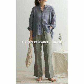 アーバンリサーチドアーズ(URBAN RESEARCH DOORS)のhbpmv724様★URBAN RESEARCH リネンライクパンツ グレー(カジュアルパンツ)