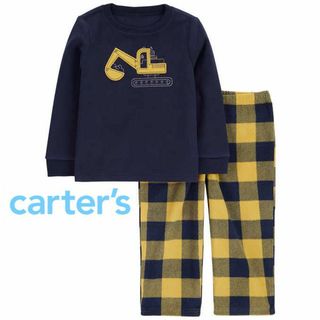 カーターズ(carter's)の新品 130 ★ カーターズ キッズ フリース パジャマ 上下 ショベル 7T(パジャマ)