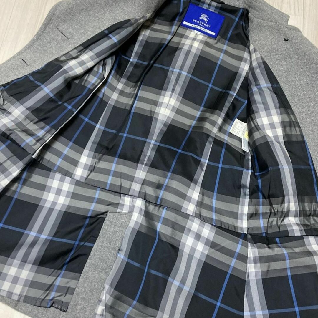 BURBERRY BLUE LABEL(バーバリーブルーレーベル)の高級★BURBERRY BLUE LABEL ロングコート Aライン アンゴラ昆 レディースのジャケット/アウター(ロングコート)の商品写真