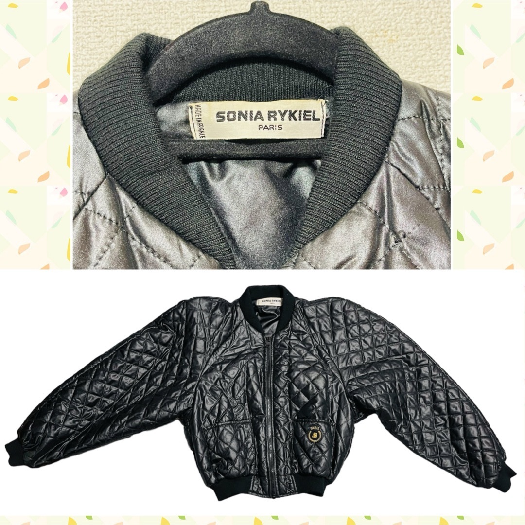 SONIA RYKIEL(ソニアリキエル)の美品状態考慮　ソニアリキエル　ボンバージャケット　キルティング　黒　ヴィンテージ メンズのジャケット/アウター(その他)の商品写真