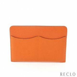 エルメス(Hermes)の カードケース ヴォーエプソン オレンジ □J刻印(名刺入れ/定期入れ)