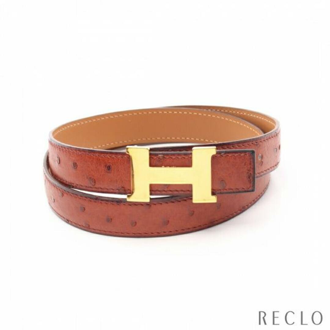 Hermes - コンスタンス Hベルト ベルト オーストリッチ ブラウン