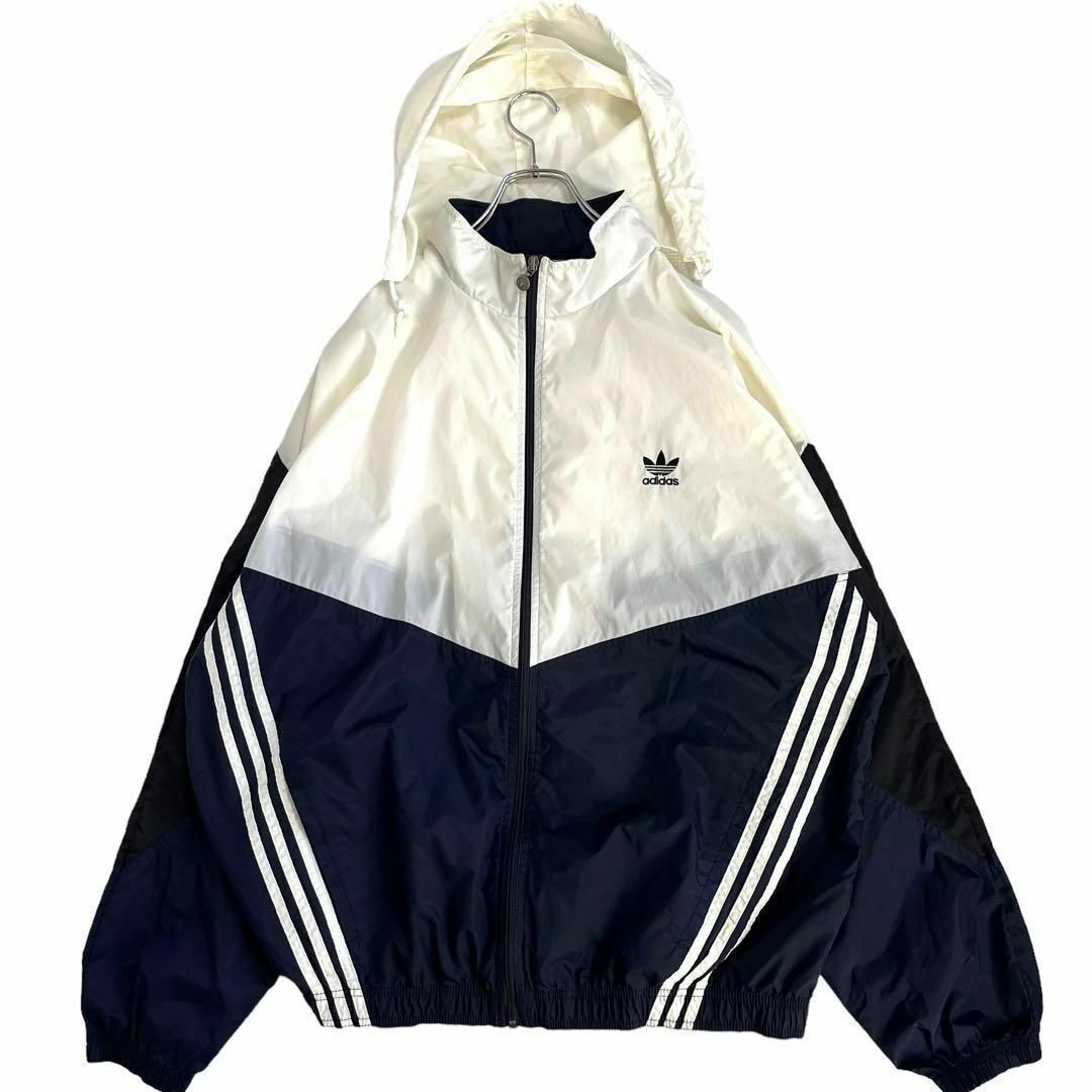 adidas - 8487 adidas ナイロンジャケット 80s 万国旗ヴィンテージ 2XL