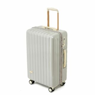 【色: ミルクティーベージュ】スーツケース mサイズ 3～5泊以上 軽量 かわい(その他)