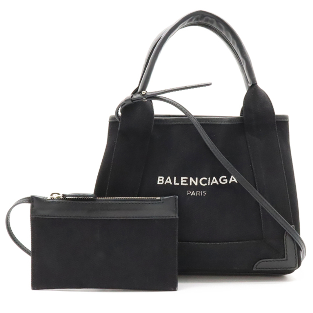 Balenciaga - バレンシアガ ネイビーカバス XS ロゴ トートバッグ