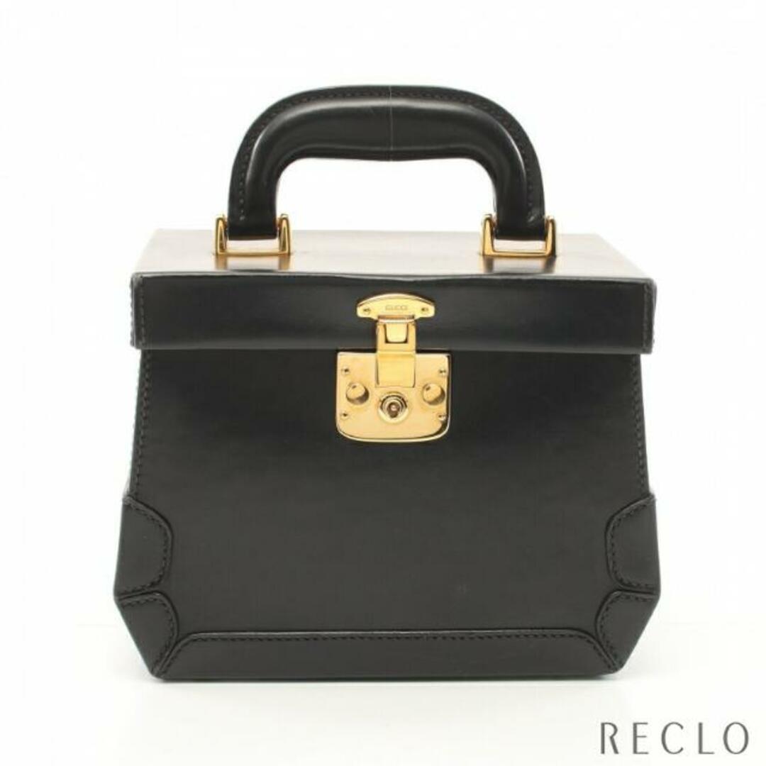 Gucci - オールドグッチ ハンドバッグ バニティバッグ レザー ブラック