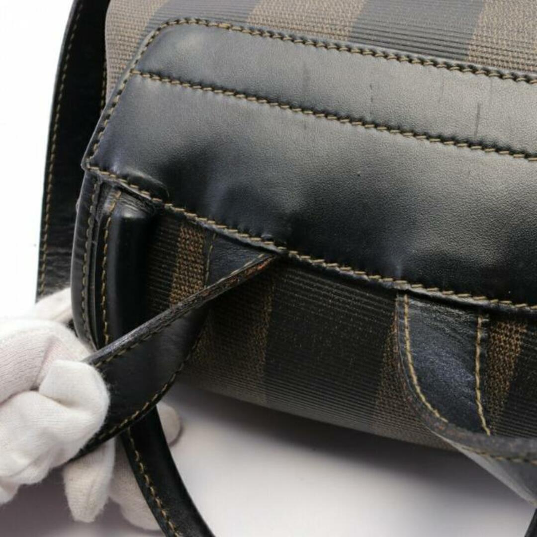 FENDI(フェンディ)のペカン バックパック リュックサック PVC レザー ブラウン ブラック レディースのバッグ(リュック/バックパック)の商品写真