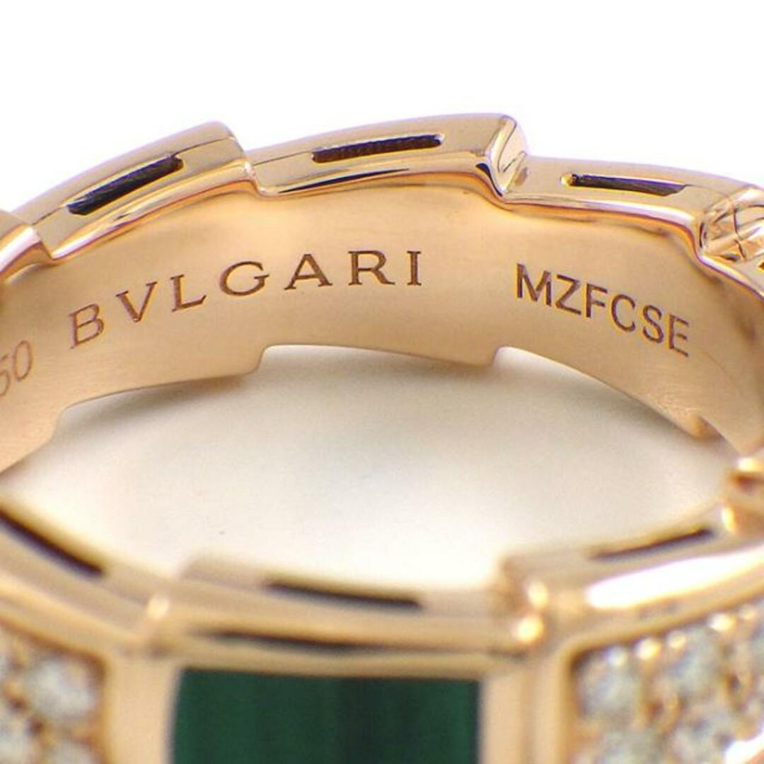 BVLGARI(ブルガリ)のブルガリ BVLGARI リング セルペンティ ヴァイパー 355022 マラカイト 30ポイント ダイヤモンド 0.34ct K18PG 10号 / #50 【中古】 レディースのアクセサリー(リング(指輪))の商品写真