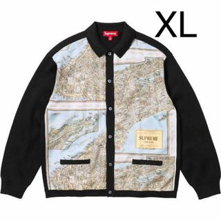 Supreme Silk Map Cardigan \