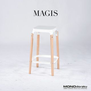 マジス(MAGIS)のマジス カウンターチェア MAGIS STEELWOOD スティールウッド スツール(1)  ビーチ材 イタリアモダン シンプルモダン 店舗什器 デザイナーズ ロナン＆エルワン・ブルレック(スツール)