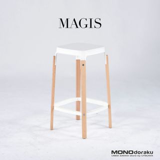 マジス(MAGIS)のマジス カウンターチェア MAGIS STEELWOOD スティールウッド スツール(2)  ビーチ材 イタリアモダン シンプルモダン 店舗什器 デザイナーズ ロナン＆エルワン・ブルレック(スツール)