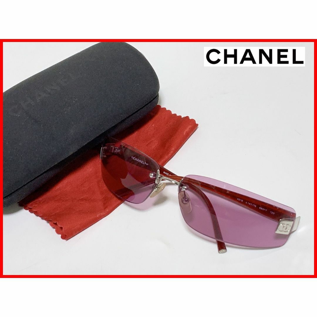 CHANEL - CHANEL シャネル サングラス ケース付 D14の通販 by