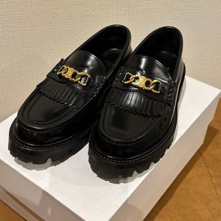 セリーヌ(celine)のCeline トリオンフチャンキーローファー35黒(ローファー/革靴)