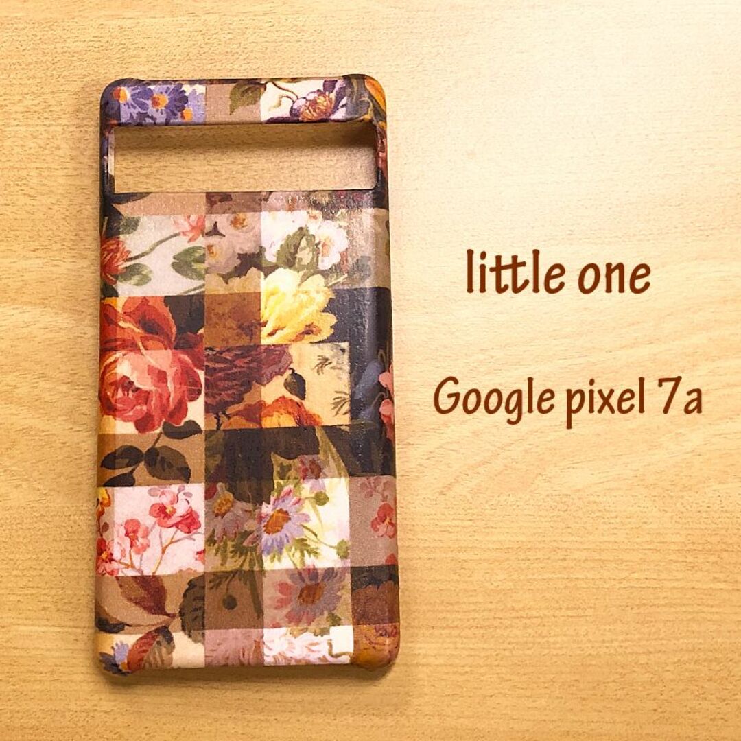 LIBERTY.(リバティ)の【リバティ生地】アーカイブギンガムオレンジ  Google Pixel  ハンドメイドのスマホケース/アクセサリー(スマホケース)の商品写真