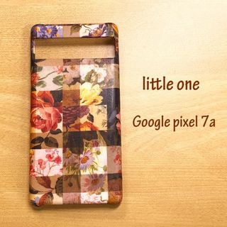 リバティ(LIBERTY.)の【リバティ生地】アーカイブギンガムオレンジ  Google Pixel (スマホケース)