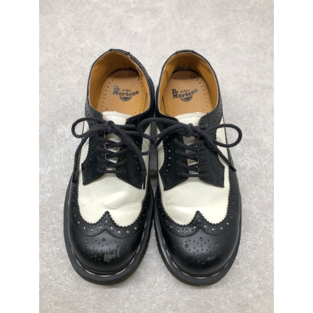 Dr.Martens(ドクターマーチン)のDr.Martens(ドクターマーチン) 10458 ウィングチップ シューズ レディースサイズ ドレスシューズ UK5 24.0cm ブラック ホワイト 【C0586-007】 レディースの靴/シューズ(ローファー/革靴)の商品写真