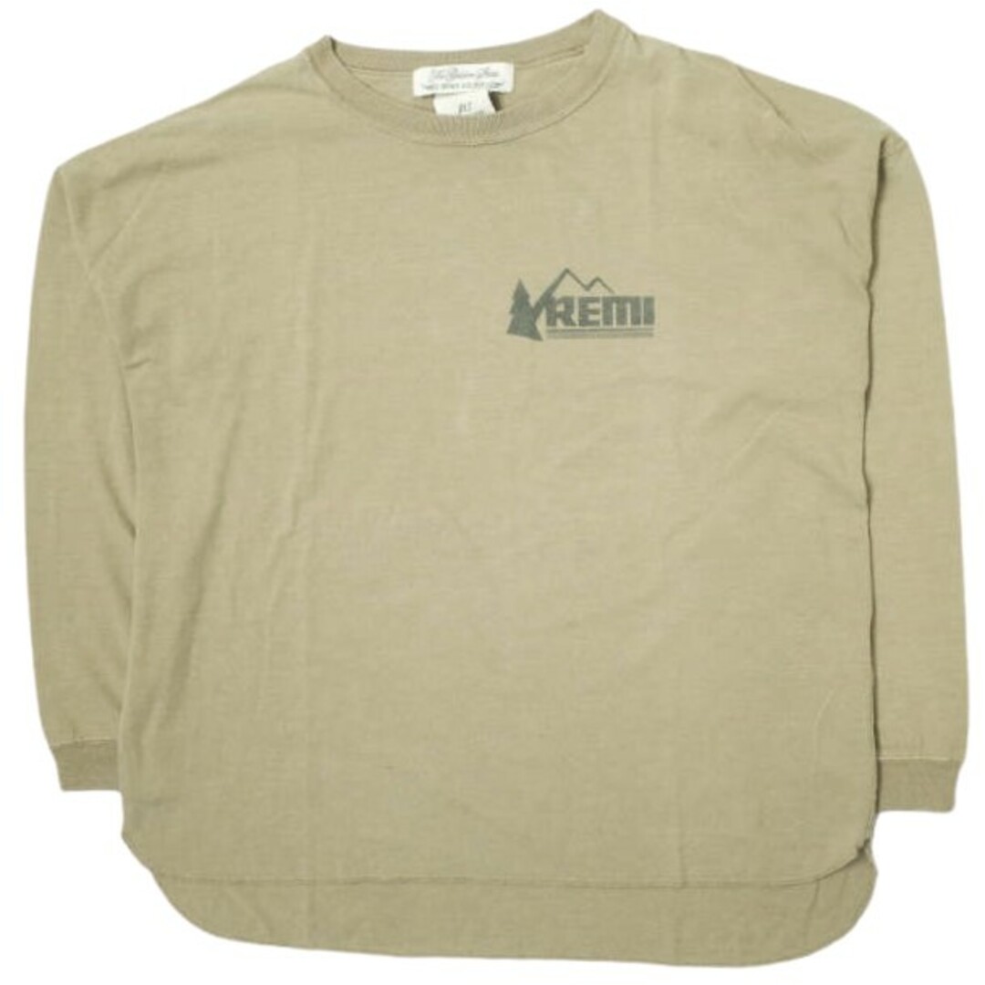 REMI RELIEF(レミレリーフ)のREMI RELIEF x L'Appartement レミレリーフ アパルトモン 別注 日本製 Print L/S Tee プリントロングスリーブTシャツ 19070560007430 Free BEIGE トップス【中古】【REMI RELIEF × L'Appartement】 レディースのトップス(Tシャツ(長袖/七分))の商品写真