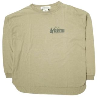 レミレリーフ(REMI RELIEF)のREMI RELIEF x L'Appartement レミレリーフ アパルトモン 別注 日本製 Print L/S Tee プリントロングスリーブTシャツ 19070560007430 Free BEIGE トップス【中古】【REMI RELIEF × L'Appartement】(Tシャツ(長袖/七分))