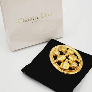 極美品✨　Dior　ブローチ　CD ロゴ　カラーストーン　希少　刻印