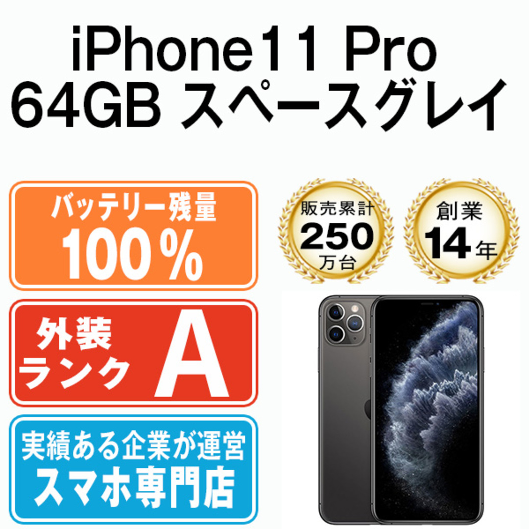 iPhone11 64GB SIMフリー バッテリー残量100%