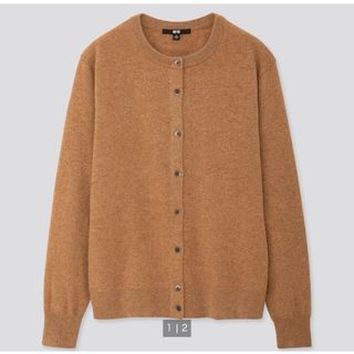 ユニクロ(UNIQLO)の⭐︎特別SALE⭐︎UNIQLOカシミヤクルーネックカーディガンXLサイズ未使用(カーディガン)