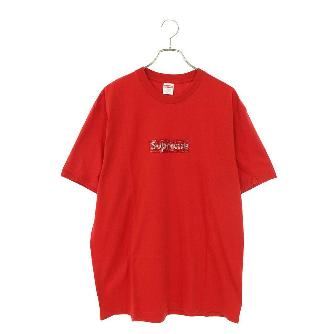 シュプリーム ×スワロフスキー SWAROVSKI  19SS  Swarovski Box Logo Tee スワロフスキーボックスロゴTシャツ メンズ L